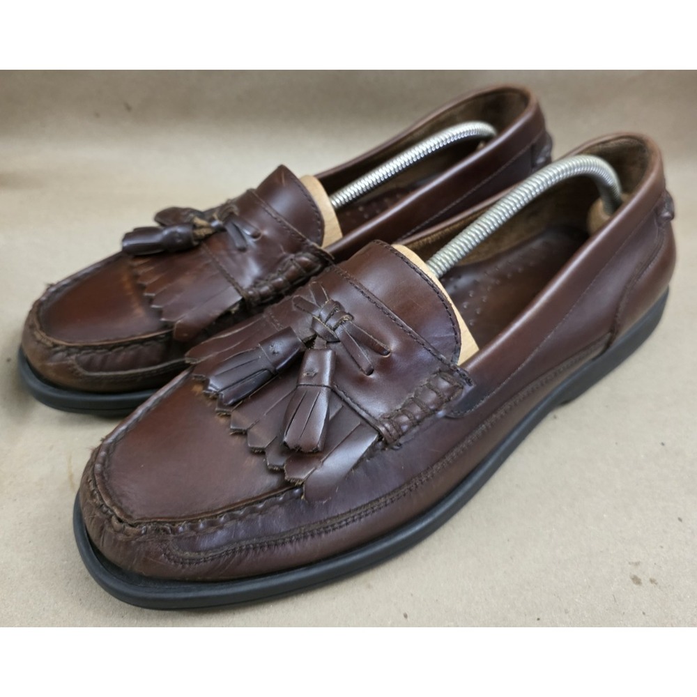 G.H. Bass (Sz 12 M) Strout Mens Leather Tassel Loafer Shoes Brown